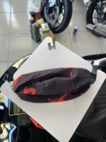 Kırmızı-siyah desenli çok amaçlı motosiklet bandanası - Görsel 2