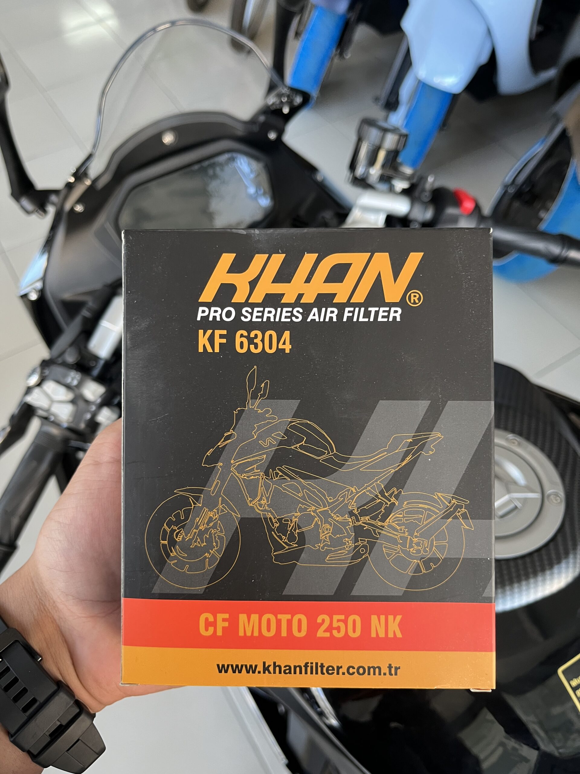 IMG_2414 Khan KF6304 Pro Series Hava Filtresi – CF Moto 250 NK - Görsel 1